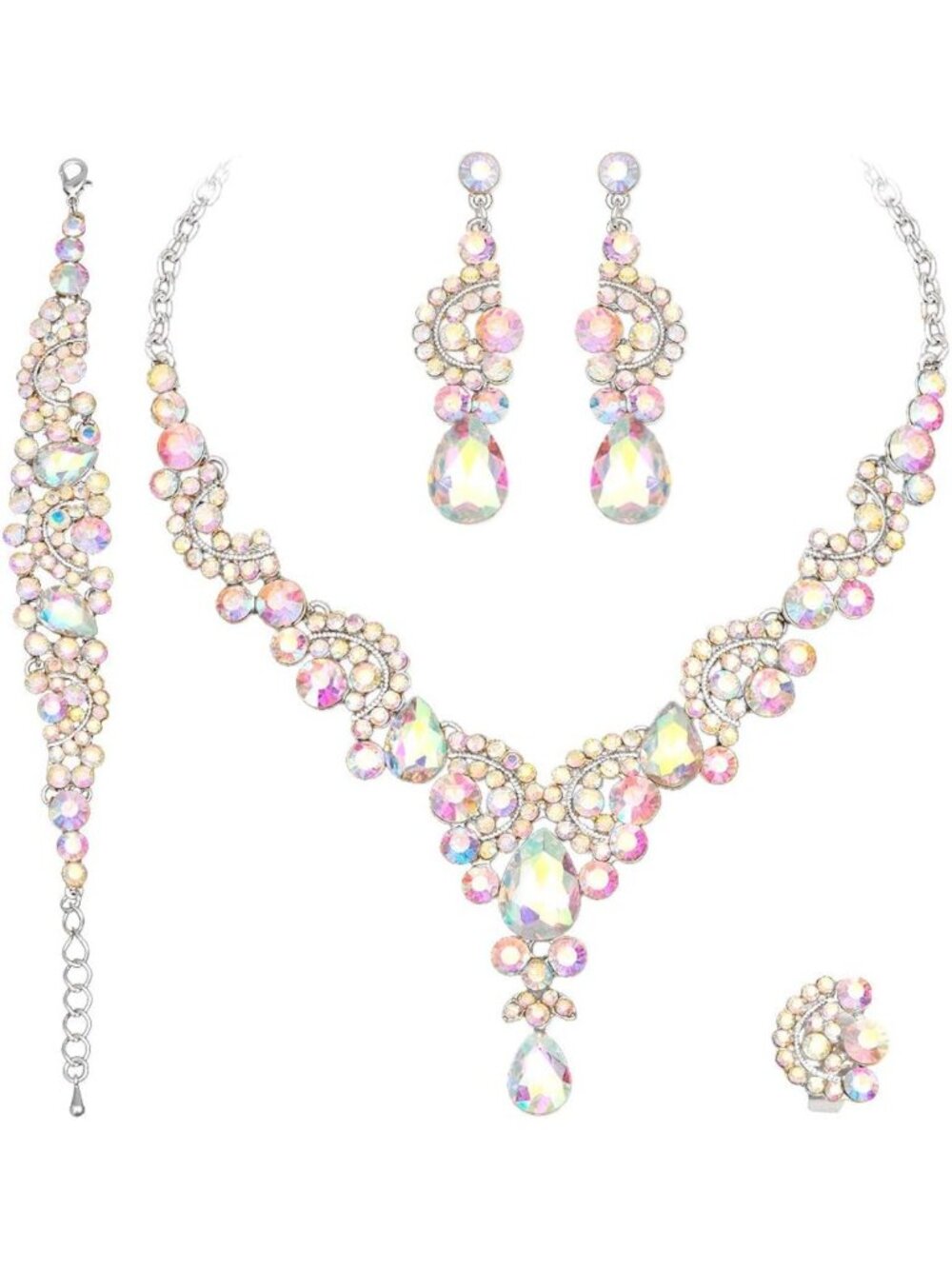 Elegant Costume Jewelry Set for Wedding, Party, Prom - Sparkling Accessories